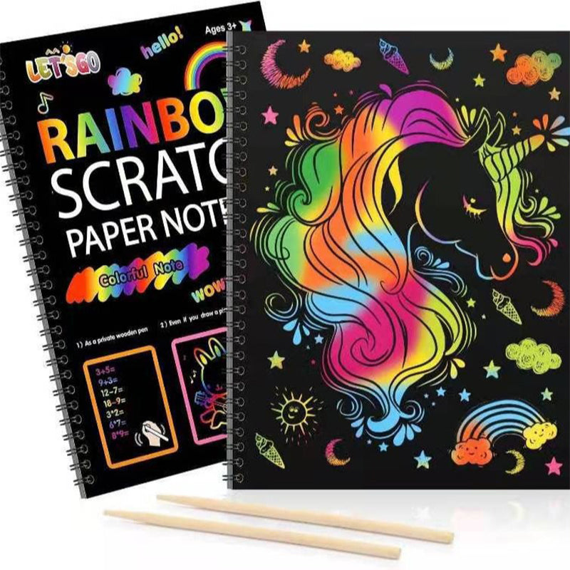 🎨 Kreatywna książka do malowania Rainbow Scratch Art