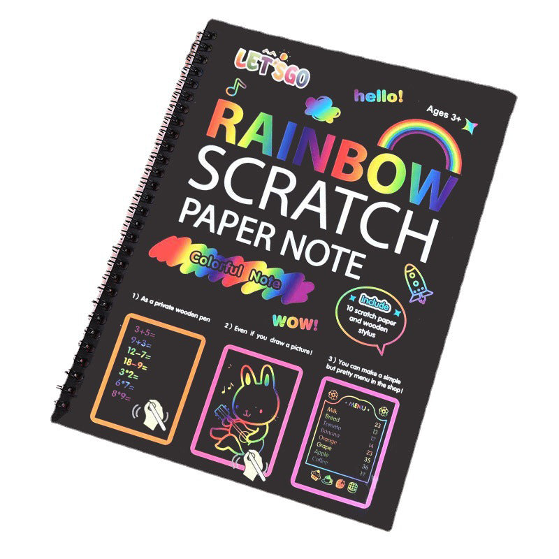 🎨 Kreatywna książka do malowania Rainbow Scratch Art