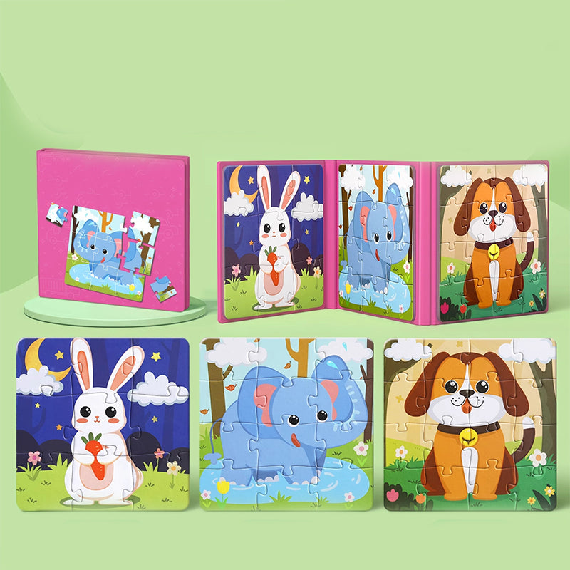 Magnetyczna książka konstrukcyjna dla dzieci 🧩👶💕