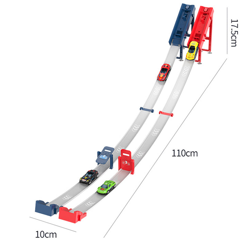 🚗🎁Zestaw toru wyścigowego z podwójną wyrzutnią samochodów dla dzieci