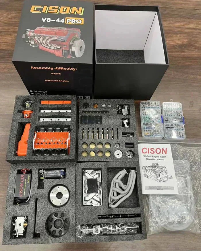 Model silnika V8 do samodzielnego montażu / w pełni przegubowy