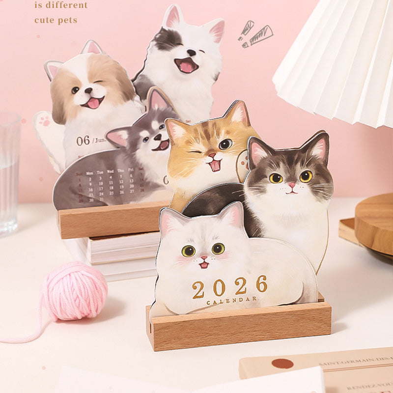 ⚡ 50% ZNIŻKI 😻 Kalendarz biurkowy 3D z kotami i psami