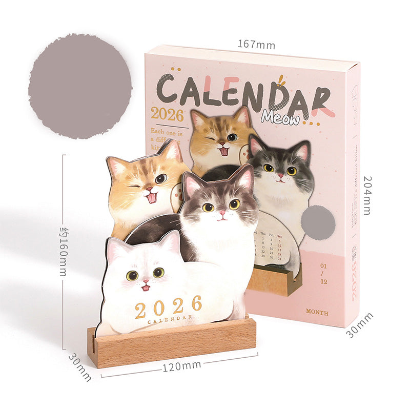⚡ 50% ZNIŻKI 😻 Kalendarz biurkowy 3D z kotami i psami