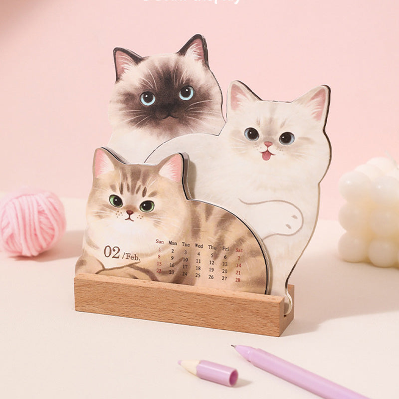 ⚡ 50% ZNIŻKI 😻 Kalendarz biurkowy 3D z kotami i psami