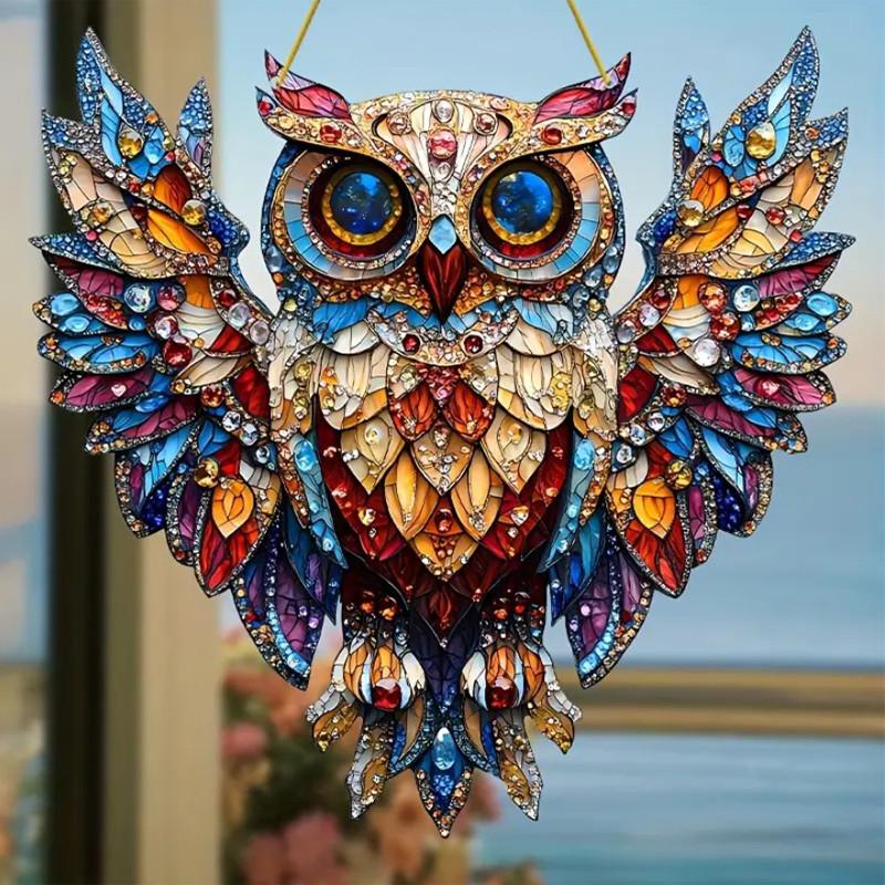 🦜Witrażowa ozdoba okienna w kształcie ptaka