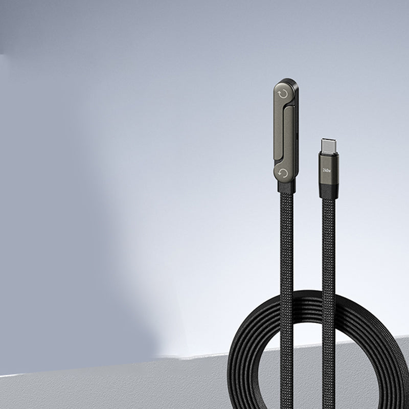 🔥 Sprzedaż hitem!⚡📱Kabel do szybkiego ładowania 240 W z regulowaną podstawką na telefo⚡