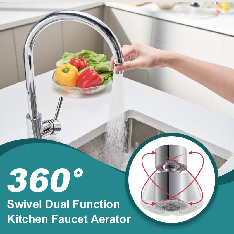 🚰 Obrotowa bateria kuchenna 360° – dwa tryby natrysku