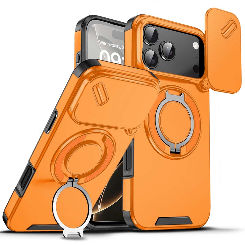 Magnetyczne etui na telefon z podstawką pierścieniową do iPhone'a