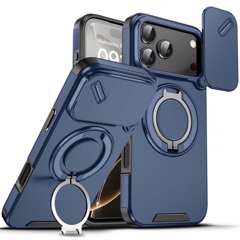 Magnetyczne etui na telefon z podstawką pierścieniową do iPhone'a