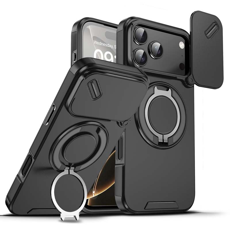 Magnetyczne etui na telefon z podstawką pierścieniową do iPhone'a