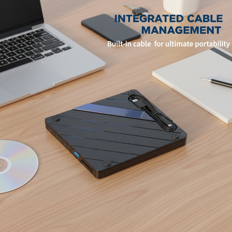 ✨ Zewnętrzna obudowa napędu CD/DVD z hubem USB – wszechstronna i stylowa! ✨