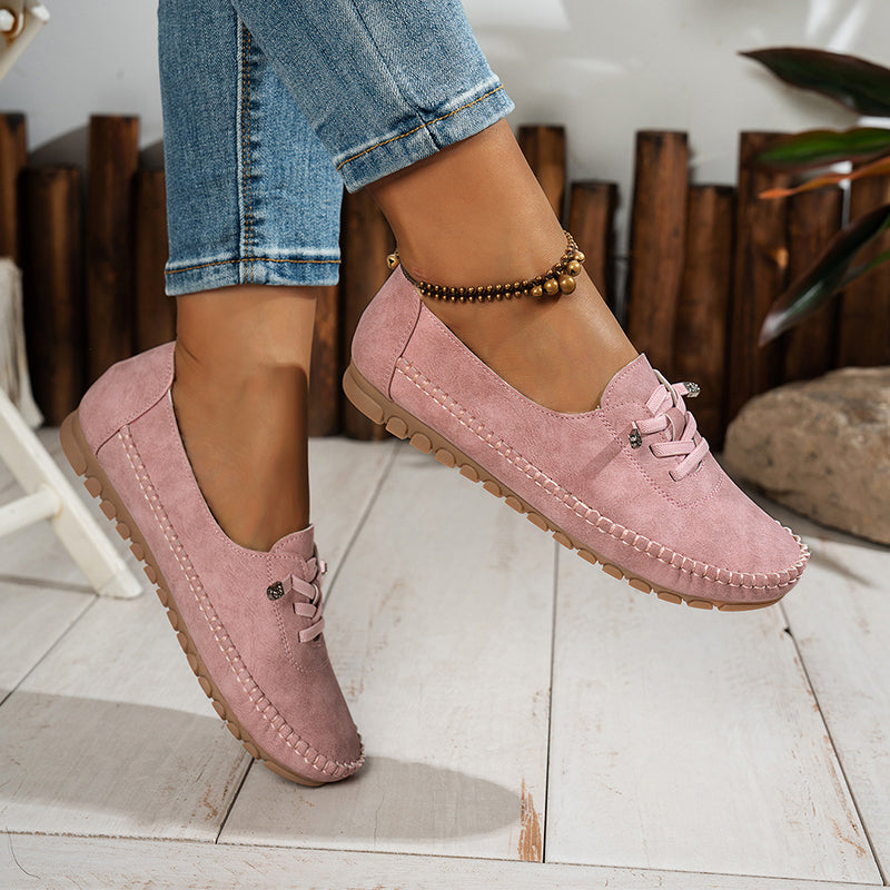 🎁 Wygodne damskie mokasyny na co dzień - Wygodny materiał skórzany