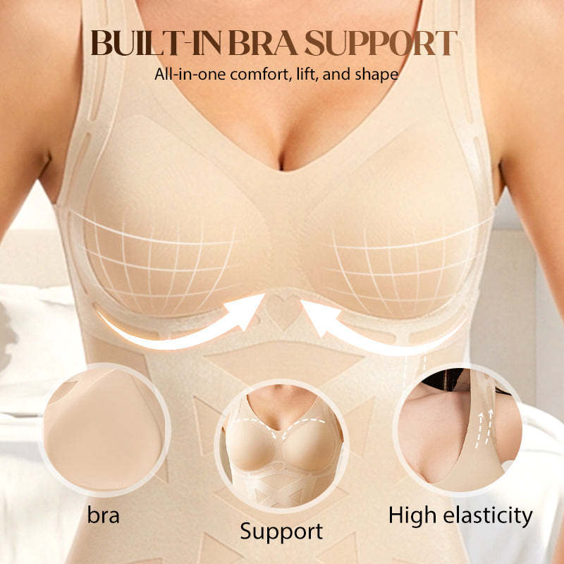👙 Bezszwowa body shaping kamizelka z wbudowanym biustonoszem ✨🩱