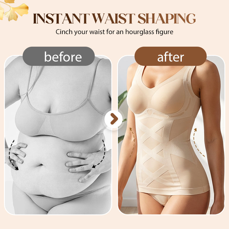 👙 Bezszwowa body shaping kamizelka z wbudowanym biustonoszem ✨🩱