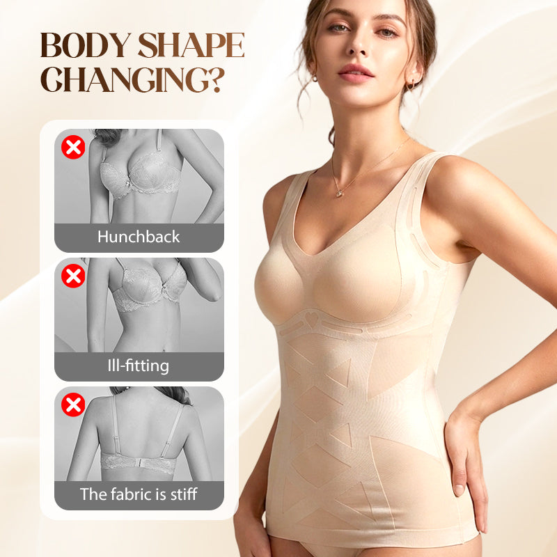 👙 Bezszwowa body shaping kamizelka z wbudowanym biustonoszem ✨🩱