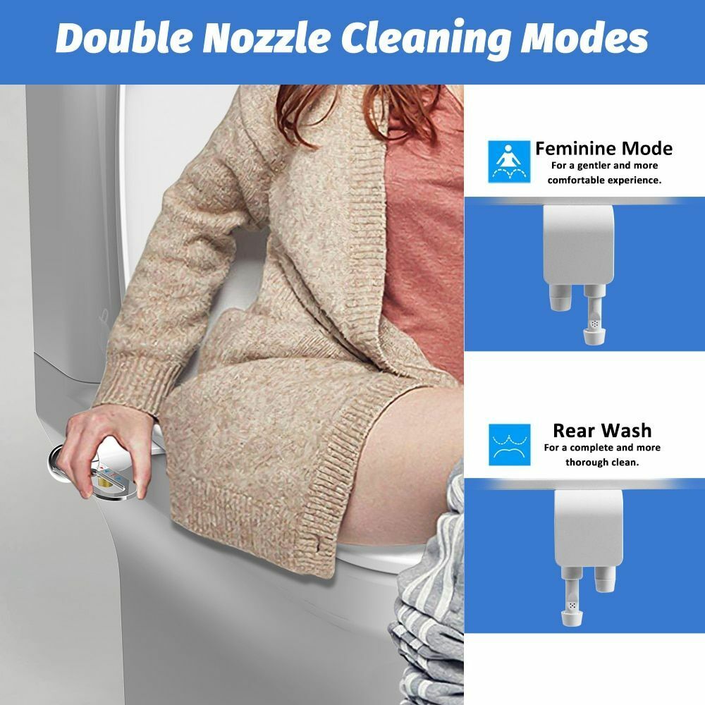🚽Łazienka Nieelektryczna Podwójna Dysza Bidetowa Myjka Toaletowa Bidet Higieniczny Bidet Samopłuczący💦