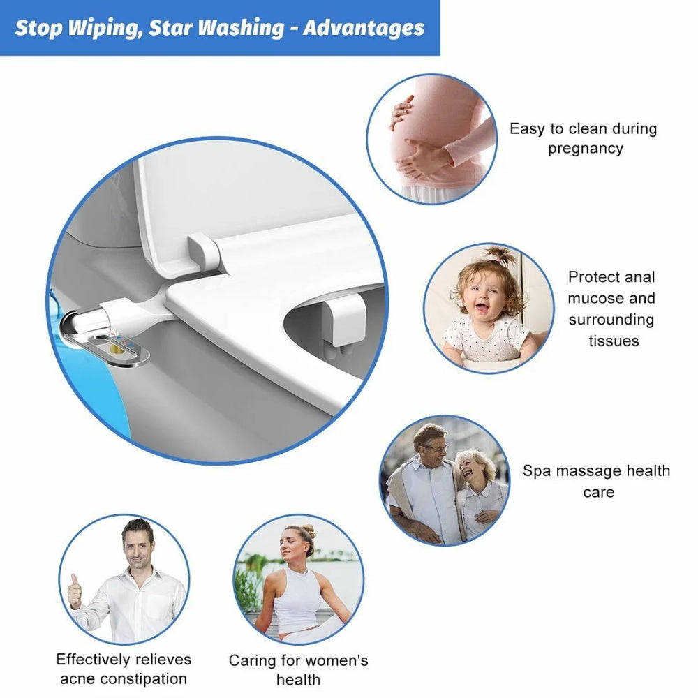🚽Łazienka Nieelektryczna Podwójna Dysza Bidetowa Myjka Toaletowa Bidet Higieniczny Bidet Samopłuczący💦