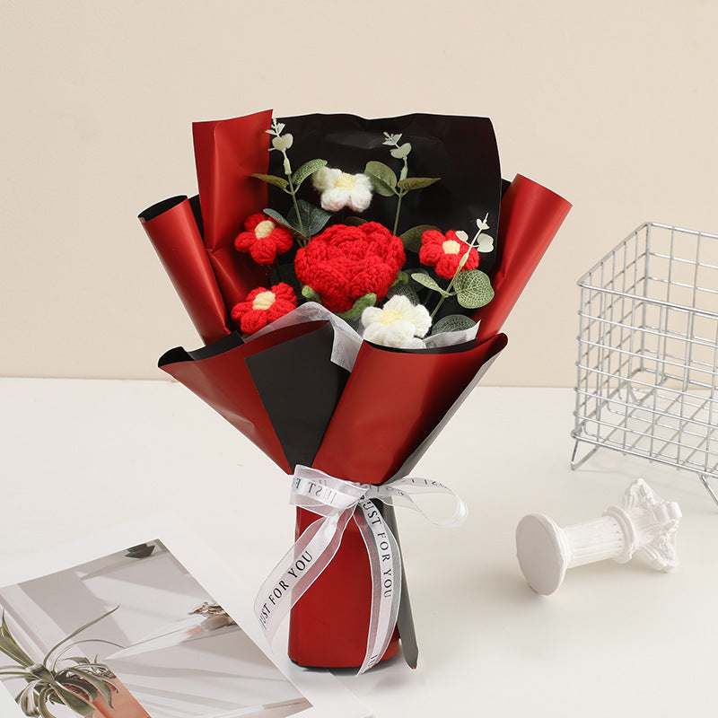 🔥【Specjalna oferta na Dzień Matki!】🔥 Ręcznie robiony, delikatny bukiet kwiatów na szydełku