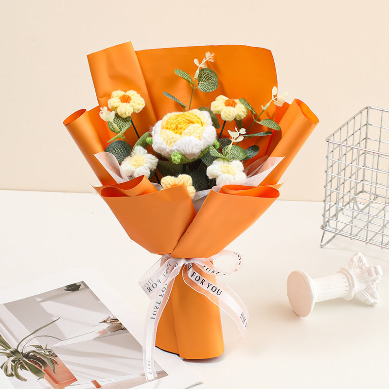🔥【Specjalna oferta na Dzień Matki!】🔥 Ręcznie robiony, delikatny bukiet kwiatów na szydełku