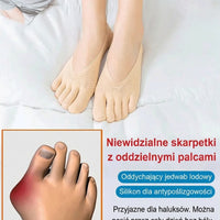 Unisex niewidoczne skarpetki korekcyjne z pięcioma palcami