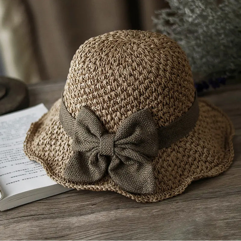 📢 50% TANIEJ! 🏖️👒 Elegancki Słomkowy Kapelusz z Plecionym Brzegiem i Kokardką – Twój letni must-have na plażę i słoneczne dni! ☀️🌊