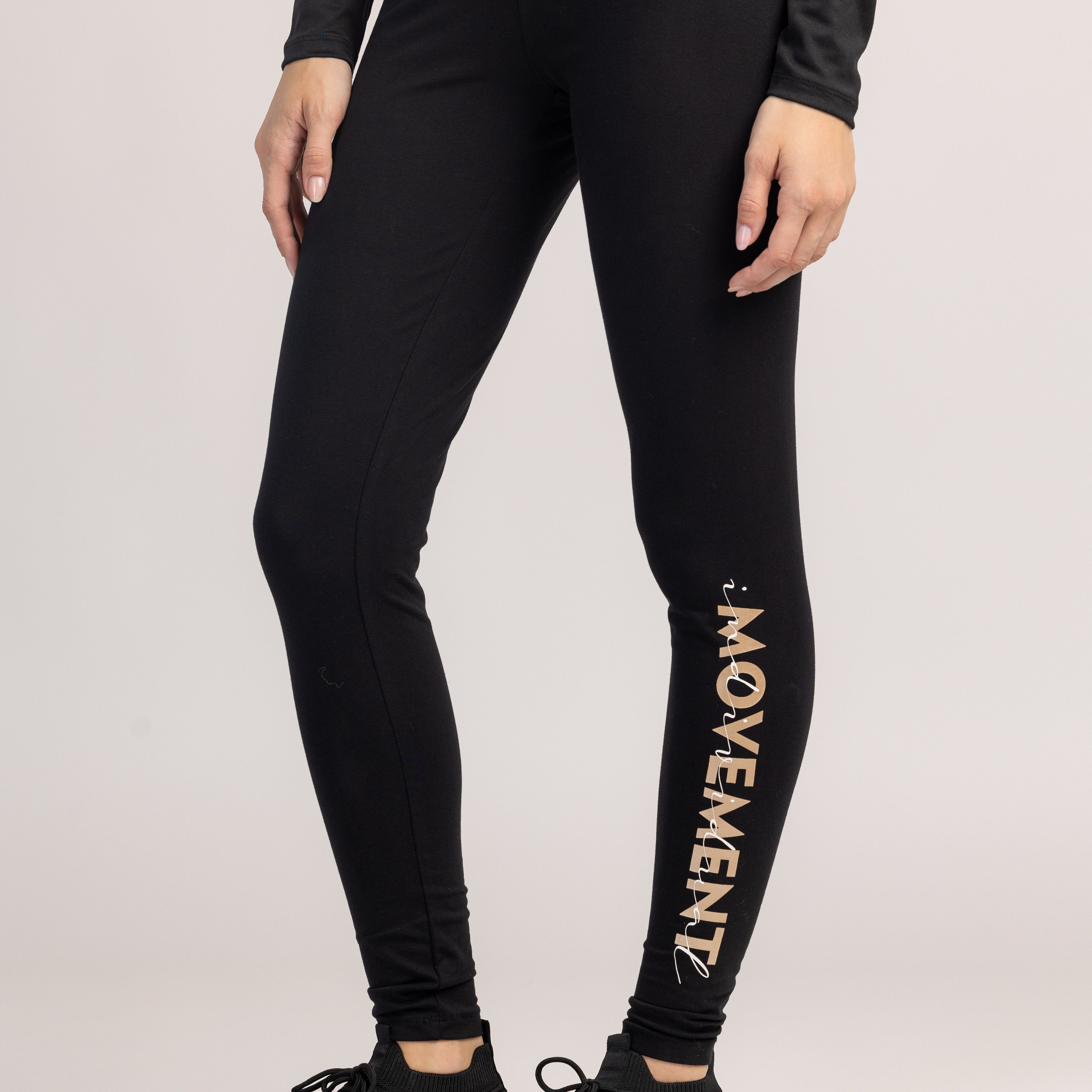 SOLAVE - DŁUGIE BAWEŁNIANE LEGGINSY DAMSKIE