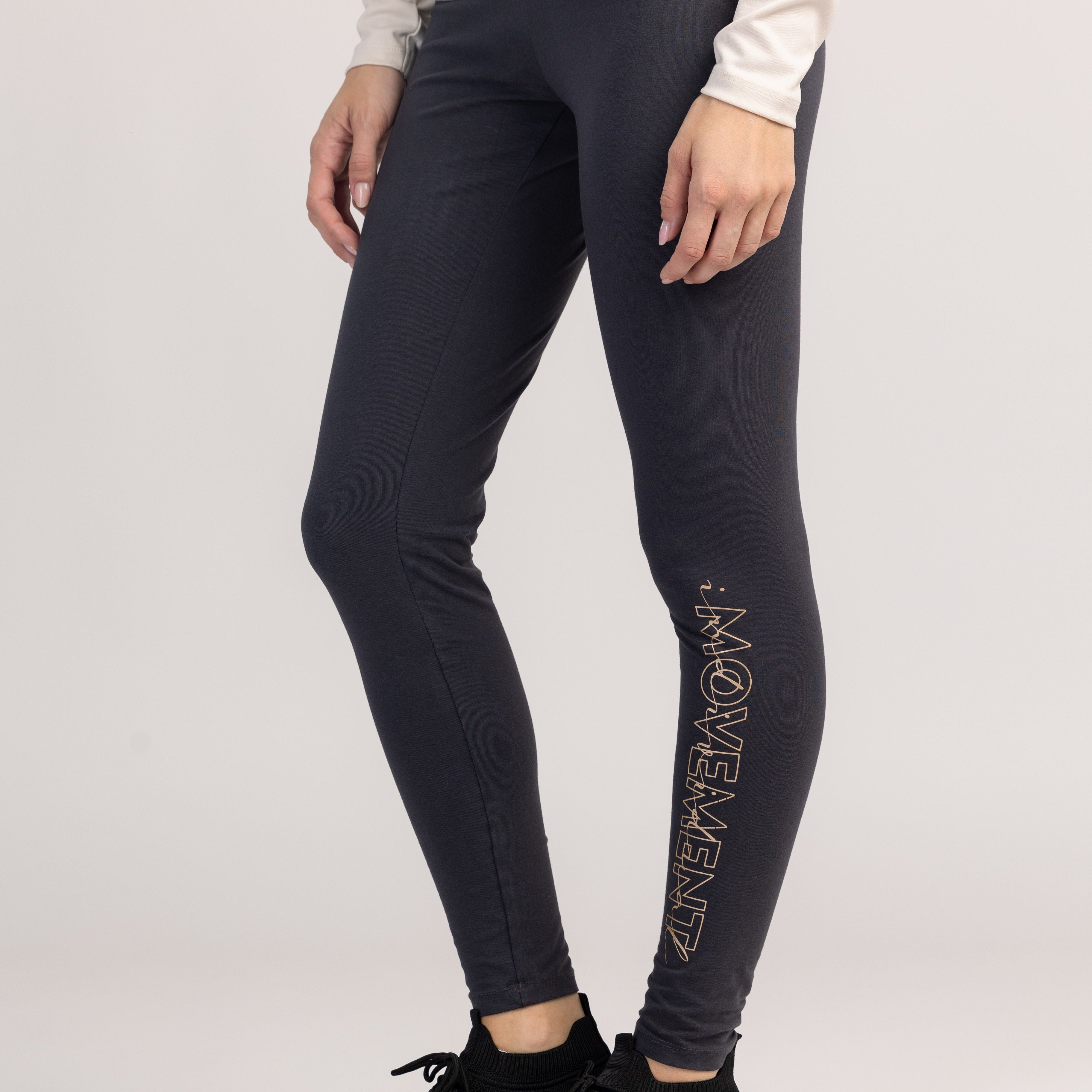SOLAVE - DŁUGIE BAWEŁNIANE LEGGINSY DAMSKIE